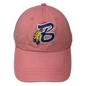Adams Baseball Cap Pink Blue OS Logo Embroidered Letter B Feather Slideback Hat
